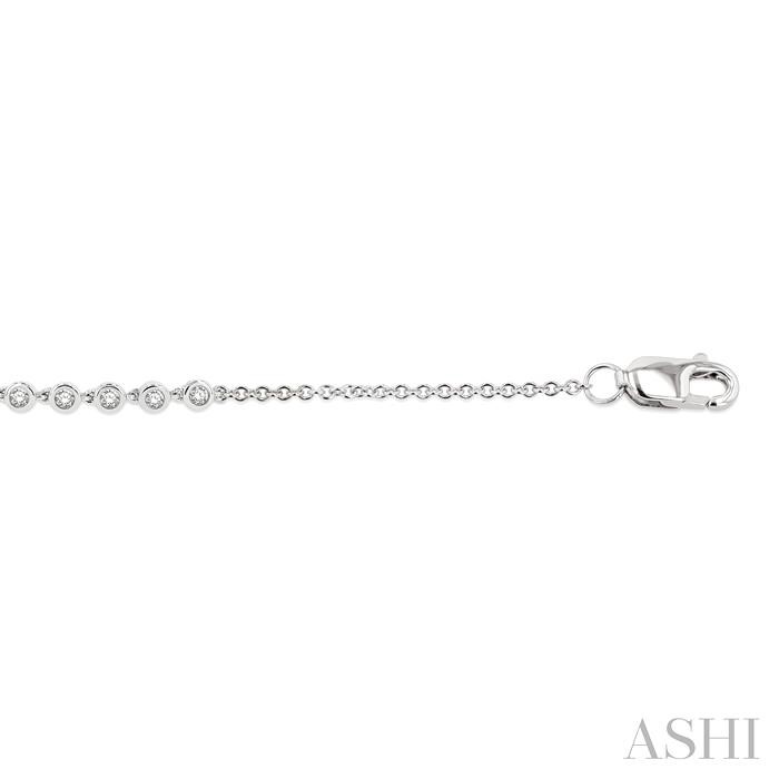 Bezel Set Petite Diamond Fashion Chain Bracelet-3
