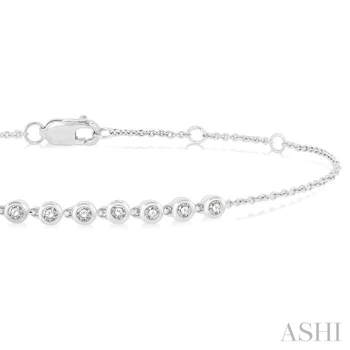 Bezel Set Petite Diamond Fashion Chain Bracelet-2