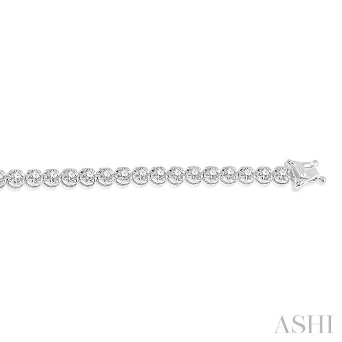 Illusion Diamond Tennis Bracelet-3
