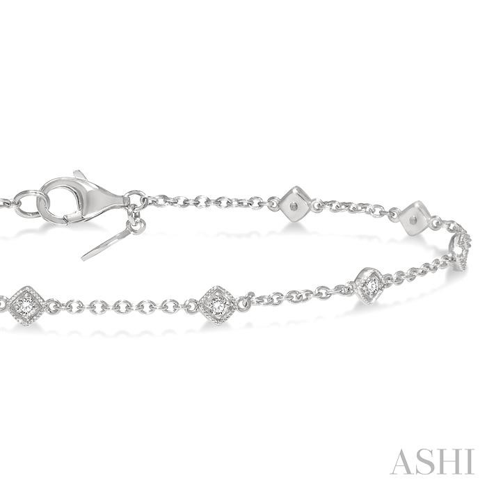 Diamond Station Chain Bracelet-2