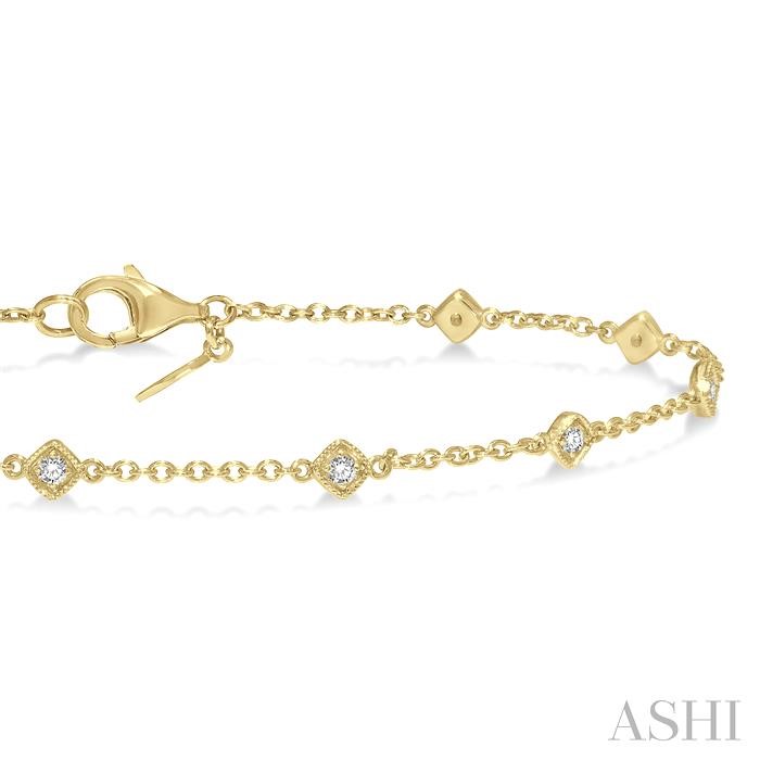 Diamond Station Chain Bracelet-2