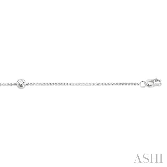 Bezel Set Petite Diamond Fashion Chain Bracelet-3