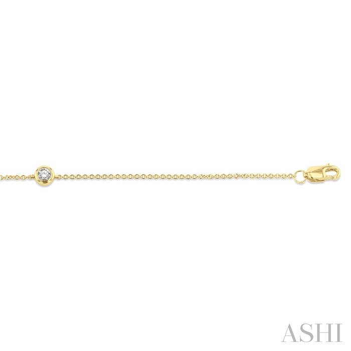Bezel Set Petite Diamond Fashion Chain Bracelet-3