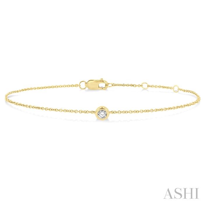 Bezel Set Petite Diamond Fashion Chain Bracelet