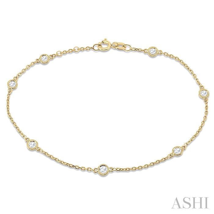 ROSE CUT DIAMOND STATION BRACELET