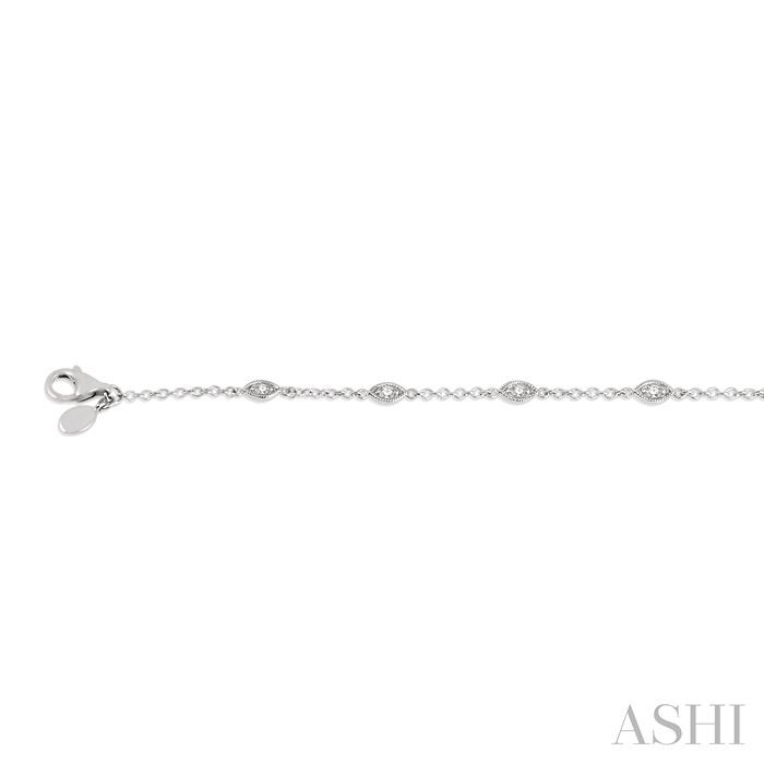 Marquise Shape Diamond Station Chain Bracelet-3