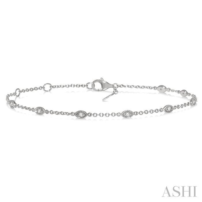 MARQUISE SHAPE DIAMOND STATION BRACELET