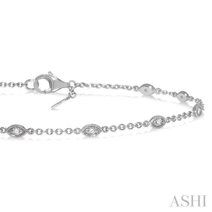 Marquise Shape Diamond Station Chain Bracelet-2