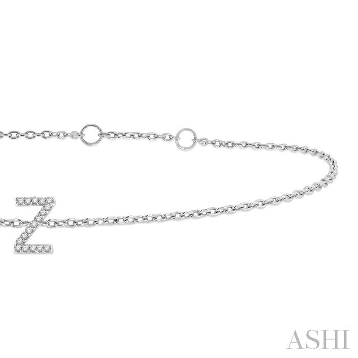 Block 'Z' Initial Diamond Chain Bracelet-2