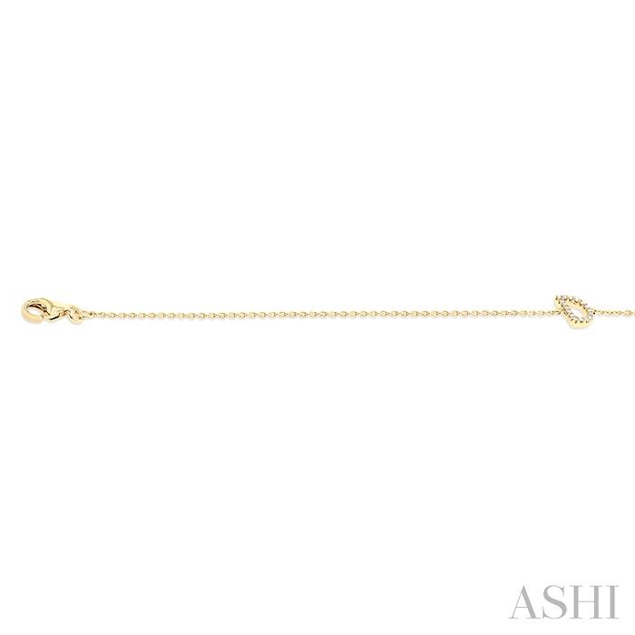 Block 'D' Initial Diamond Chain Bracelet-3