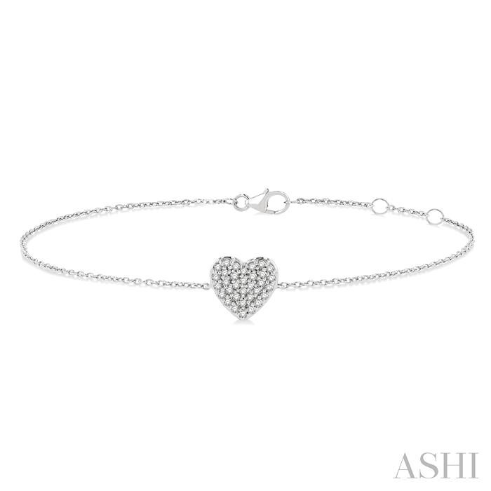 HEART SHAPE PETITE DIAMOND FASHION BRACELET