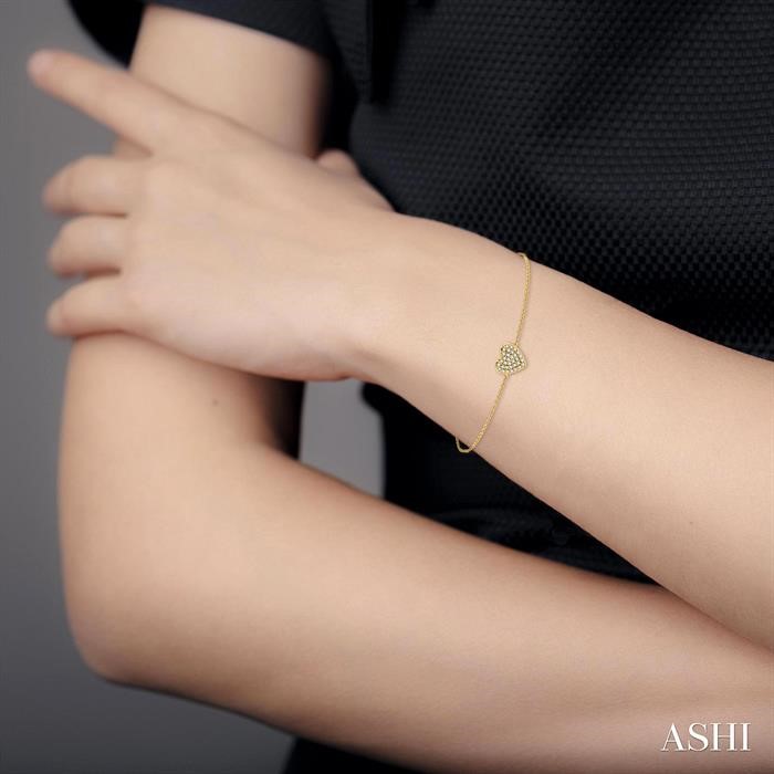 Heart Shape Petite Diamond Fashion Chain Bracelet-4