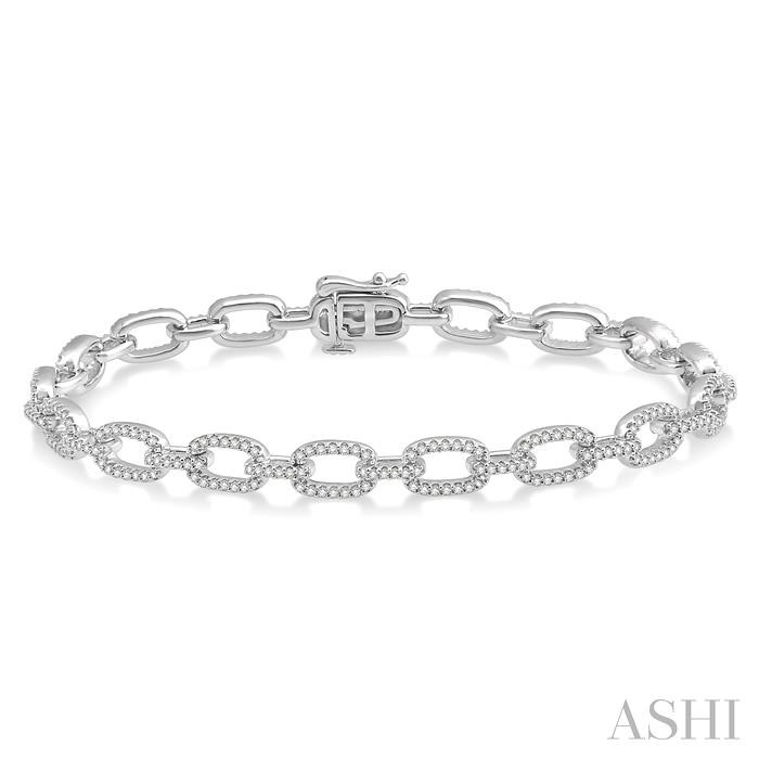 Paperclip Diamond Fashion Bracelet