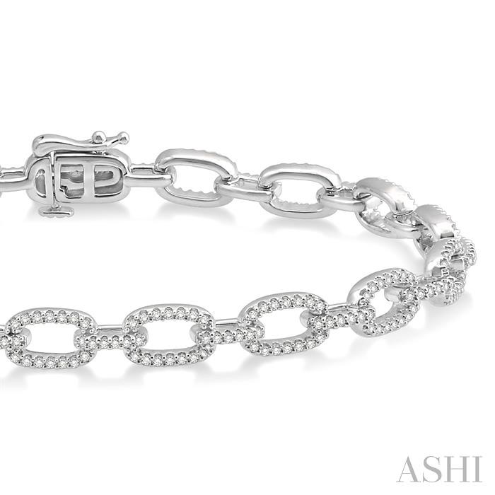 Paperclip Diamond Fashion Bracelet-2