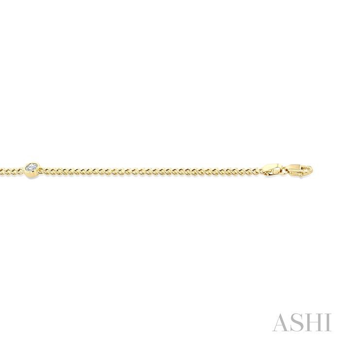 Round Shape Curb Diamond Fashion Bracelet