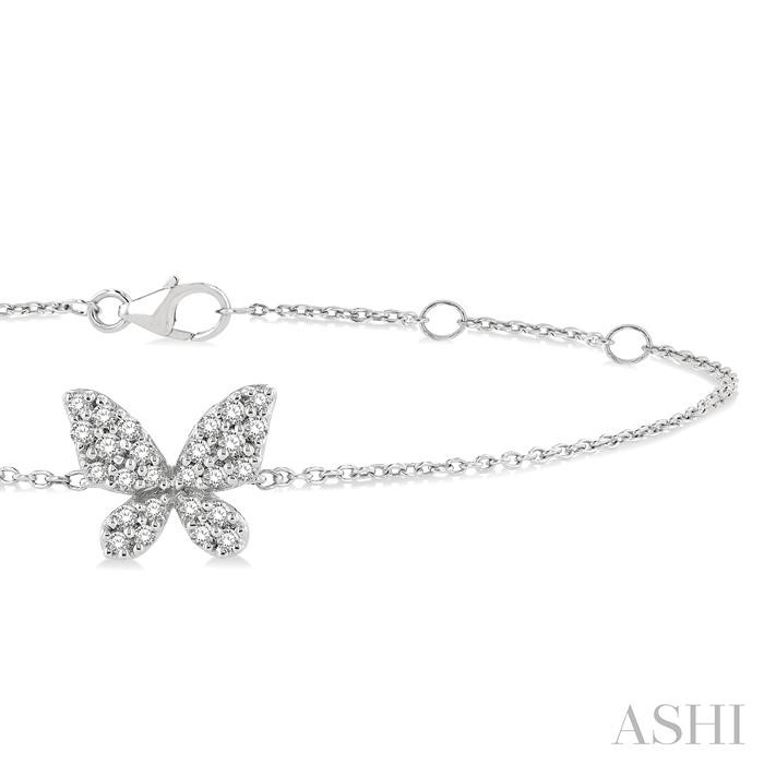Butterfly Petite Diamond Fashion Chain Bracelet-2