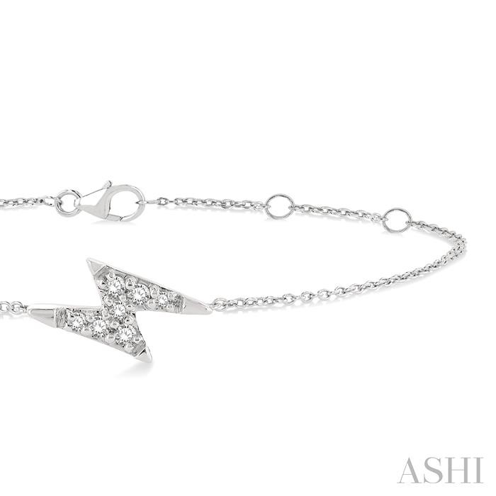 Lightning Bolt Petite Diamond Fashion Chain Bracelet-2
