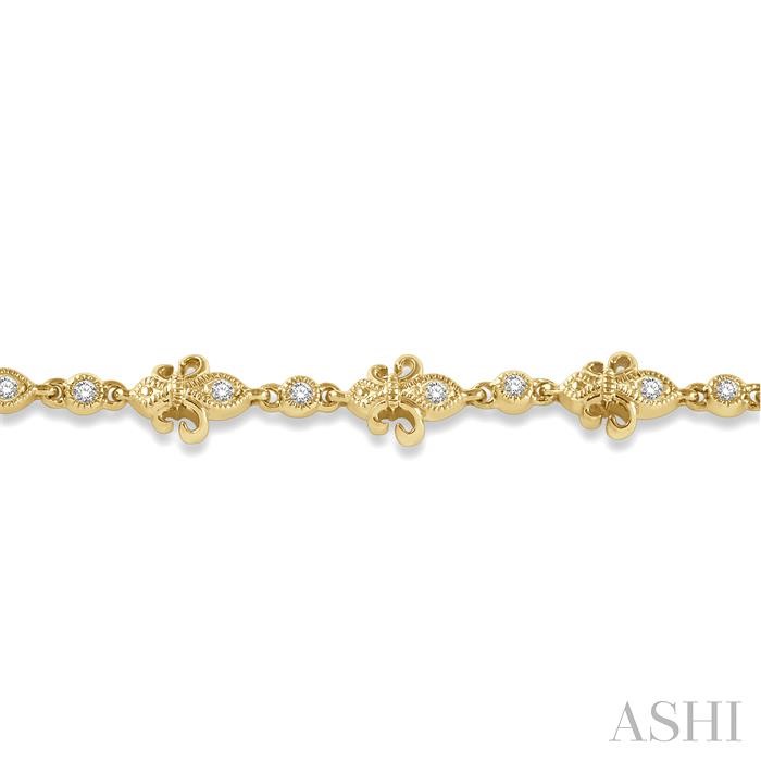 Fleur De Lis Diamond Bracelet-3