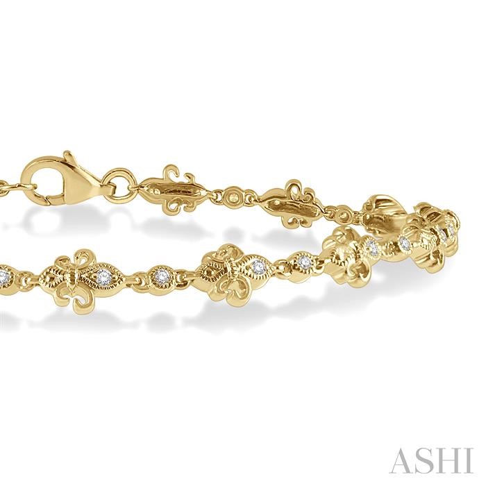 Fleur De Lis Diamond Bracelet-2