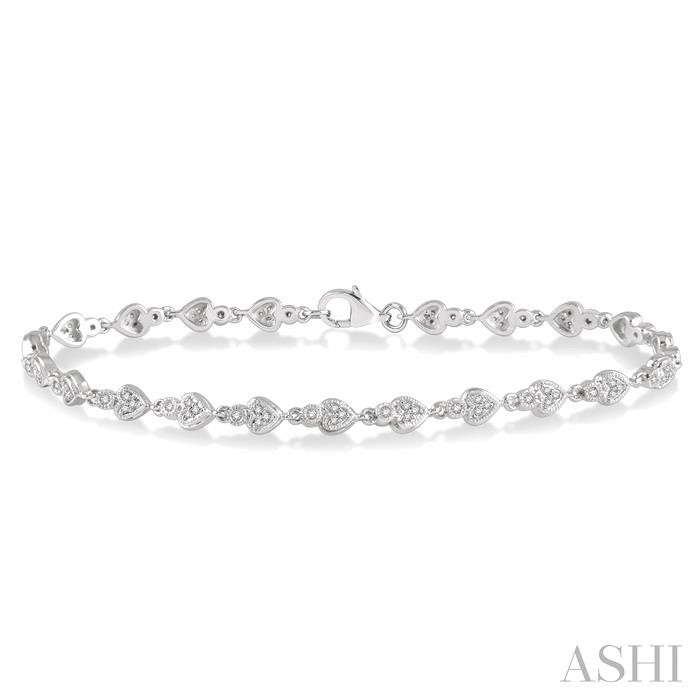 HEART SHAPE DIAMOND BRACELET