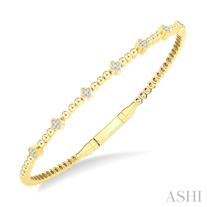 Bead Clover Diamond Fashion Bangle