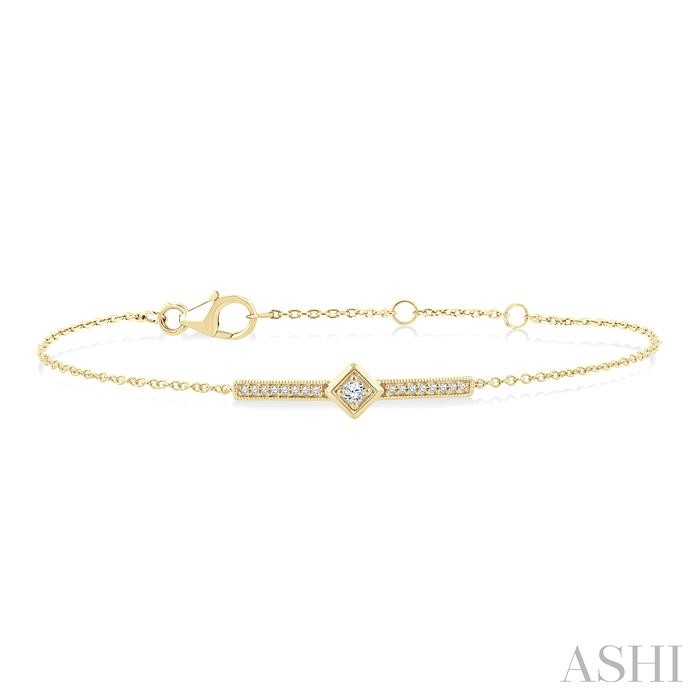 Bar Diamond Fashion Chain Bracelet