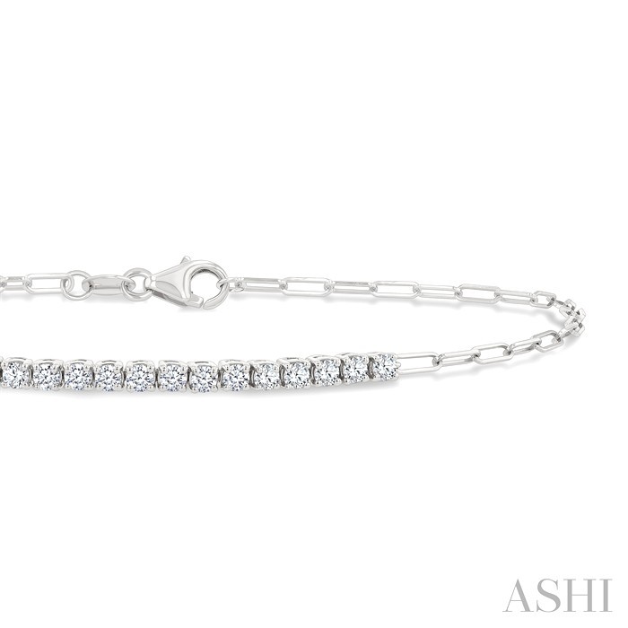 Paperclip Diamond Fashion Chain Bracelet