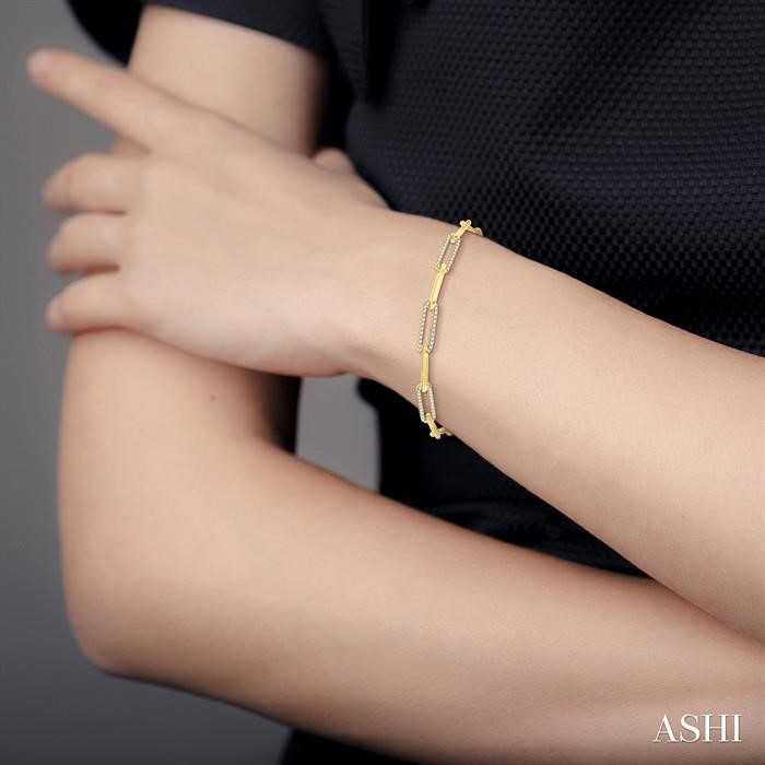 Paperclip Diamond Fashion Bracelet-4