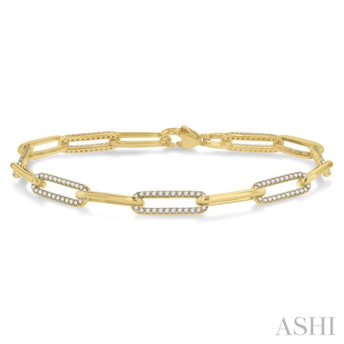 PAPER CLIP DIAMOND FASHION BRACELET