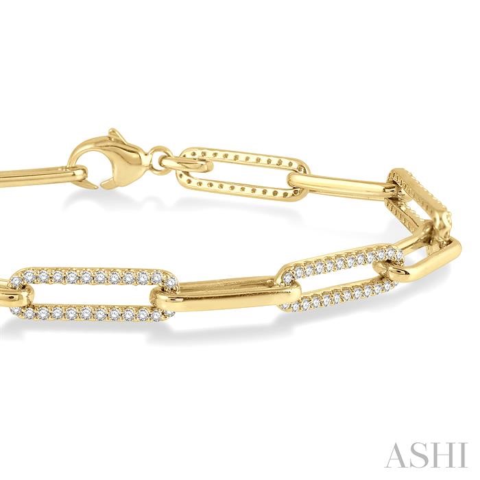 Paperclip Diamond Fashion Bracelet-2