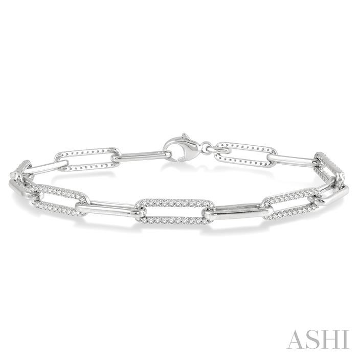 Paperclip Diamond Fashion Bracelet