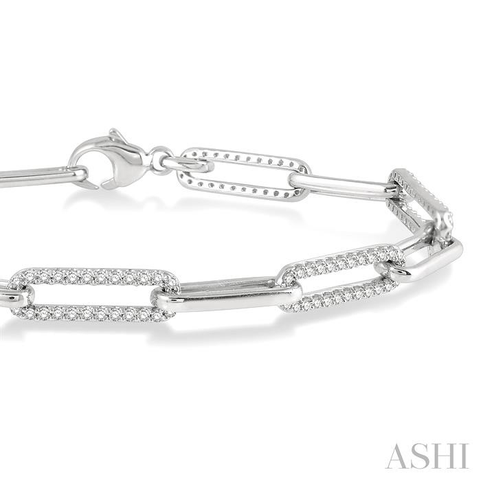 Paperclip Diamond Fashion Bracelet-2