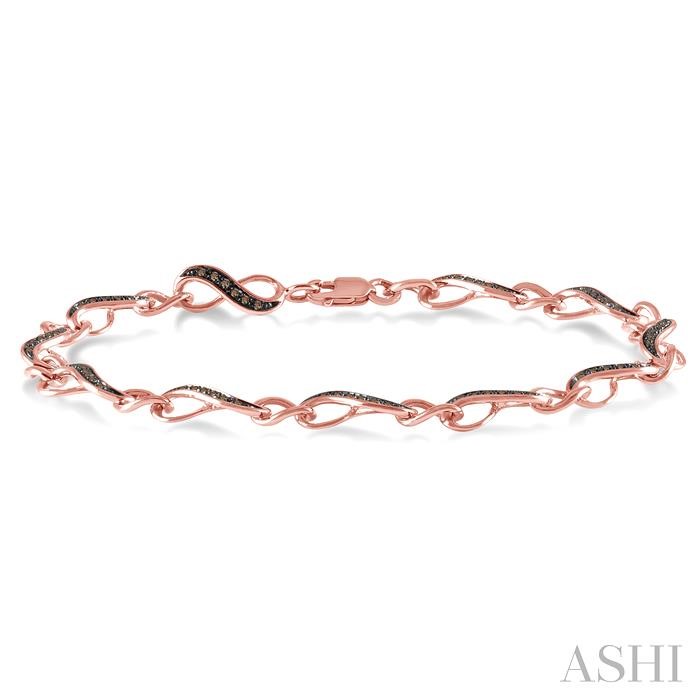 INFINITY SHAPE CHAMPAGNE DIAMOND FASHION BRACELET
