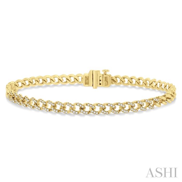 CURB & CUBAN DIAMOND BRACELET