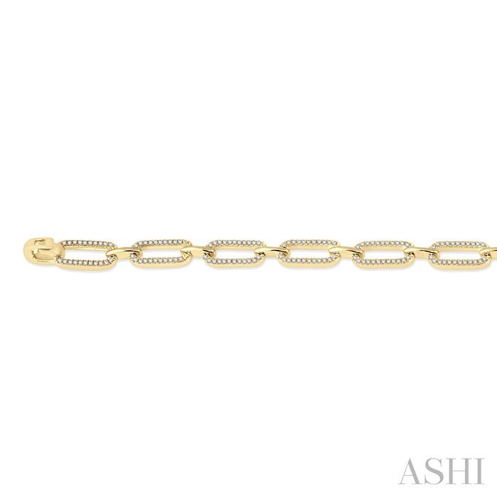 Paperclip Diamond Fashion Bracelet
