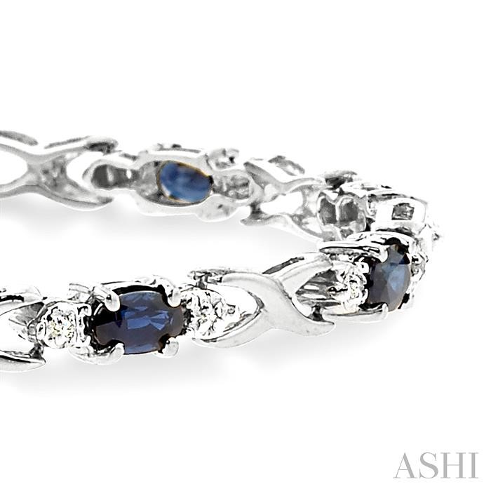 Oval Shape Gemstone & Diamond Bracelet-2