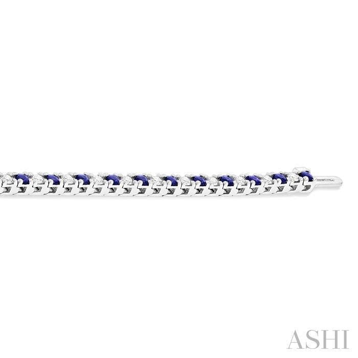 Alternate Gemstone & Diamond Tennis Bracelet-3