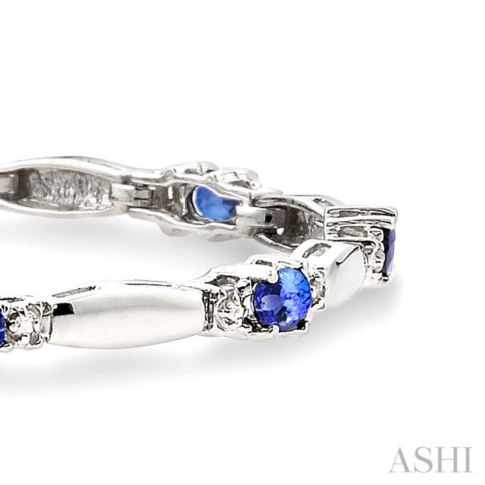 Oval Shape Gemstone & Diamond Bracelet-2