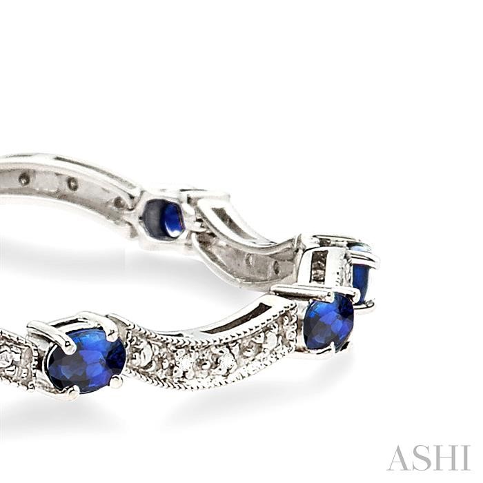 Oval Shape Gemstone & Diamond Bracelet-2