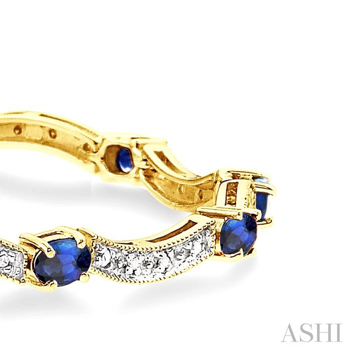 Oval Shape Gemstone & Diamond Bracelet-2