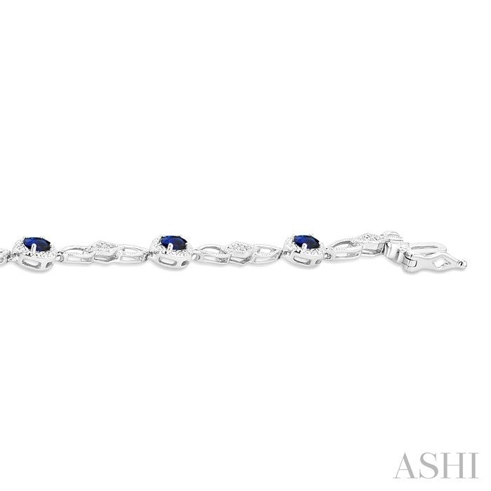 Oval Shape Gemstone & Diamond Fashion Bracelet-3