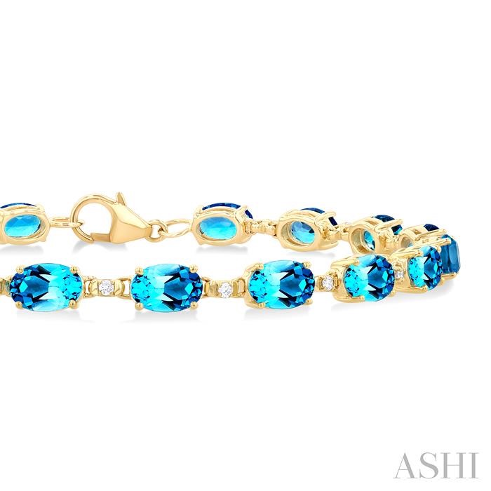 Oval Shape Gemstone & Diamond Bracelet-2