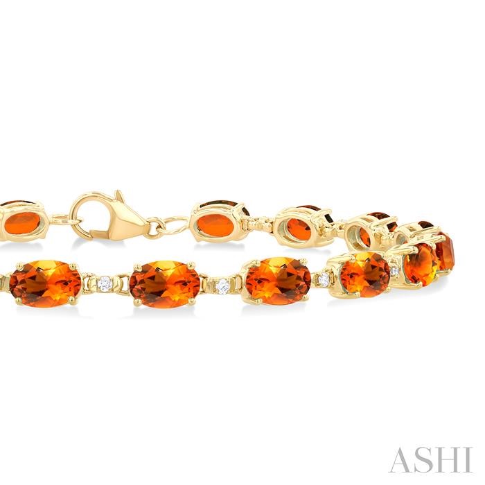 Oval Shape Gemstone & Diamond Bracelet-2