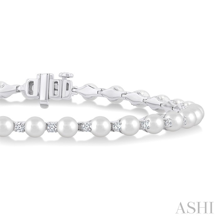 Pearl & Diamond Tennis Bracelet