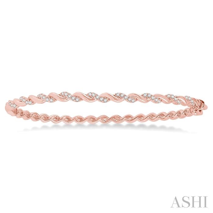 Swirl Stackable Diamond Bangle-2