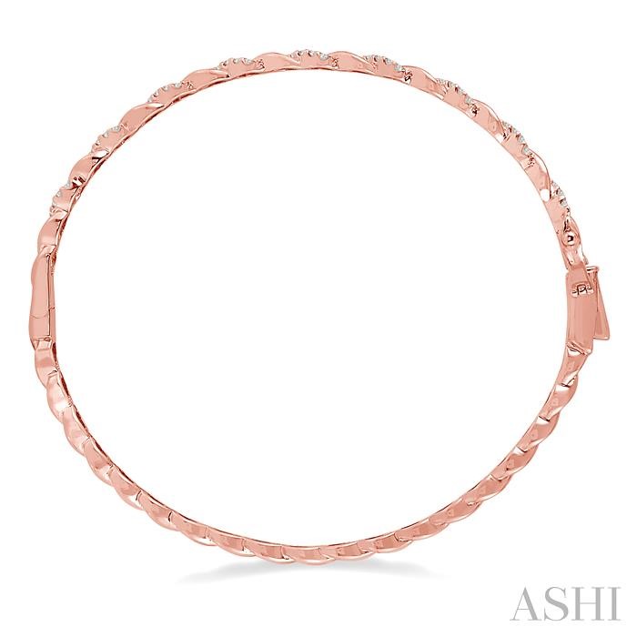 Swirl Stackable Diamond Bangle-3