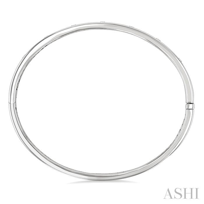 Flush Bezel Set Diamond Fashion Bangle-3