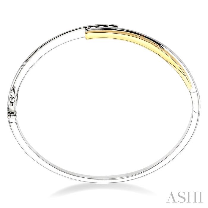 3 Stone Channel Set Diamond Bangle-3
