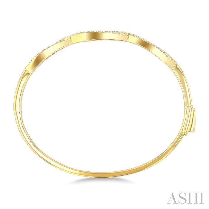 Swirl Baguette Diamond Fashion Bangle-3