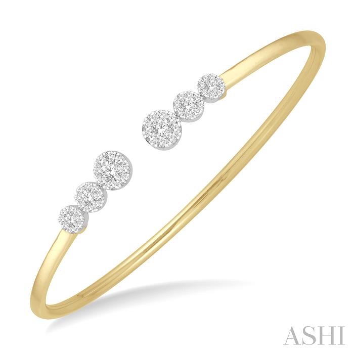 STACKABLE LOVEBRIGHT DIAMOND OPEN CUFF BANGLE